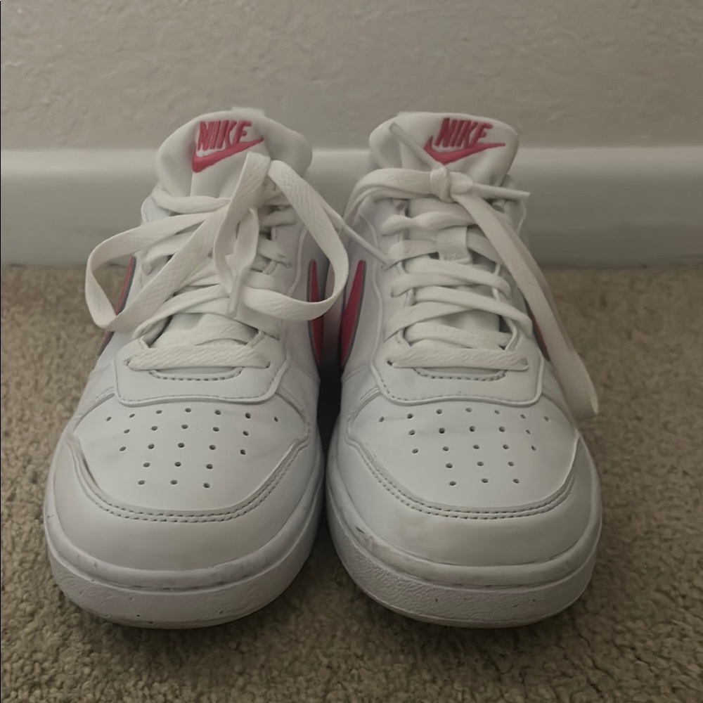 Nike Kids White and Pink Sneakers